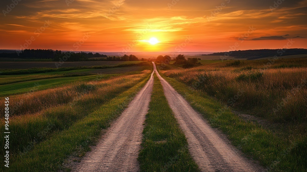 Country Road at Sunset Country Road at Sunset