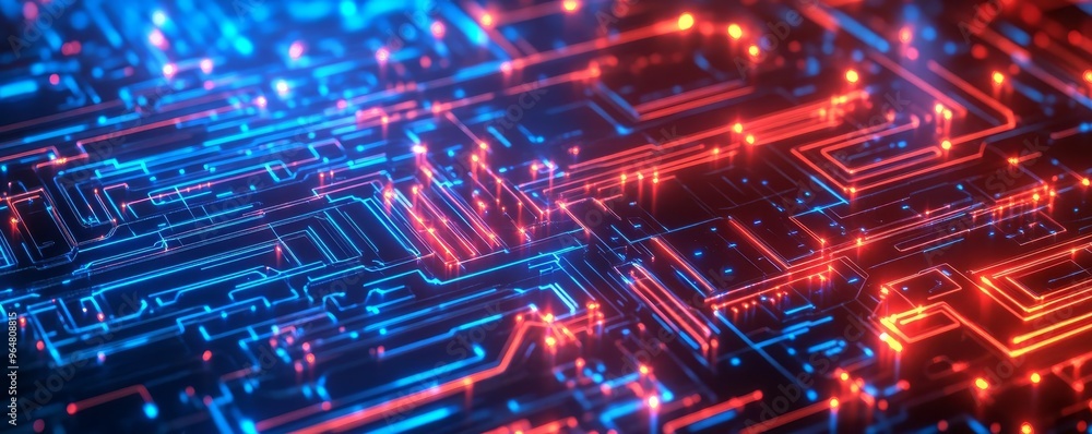Quantum computing core, digital particle streams, glowing algorithms, futuristic lab Quantum computing core, digital particle streams, glowing algorithms, futuristic lab