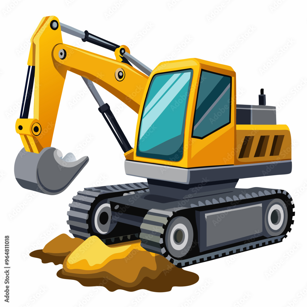 Excavator art vector Excavator art vector