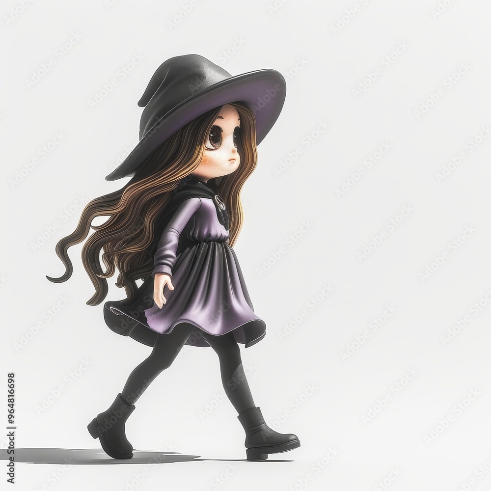 A whimsical cartoon witch character walking confidently in a stylish outfit, perfect for creative projects or Halloween themes. A whimsical cartoon witch character walking confidently in a stylish outfit, perfect for creative projects or Halloween themes.