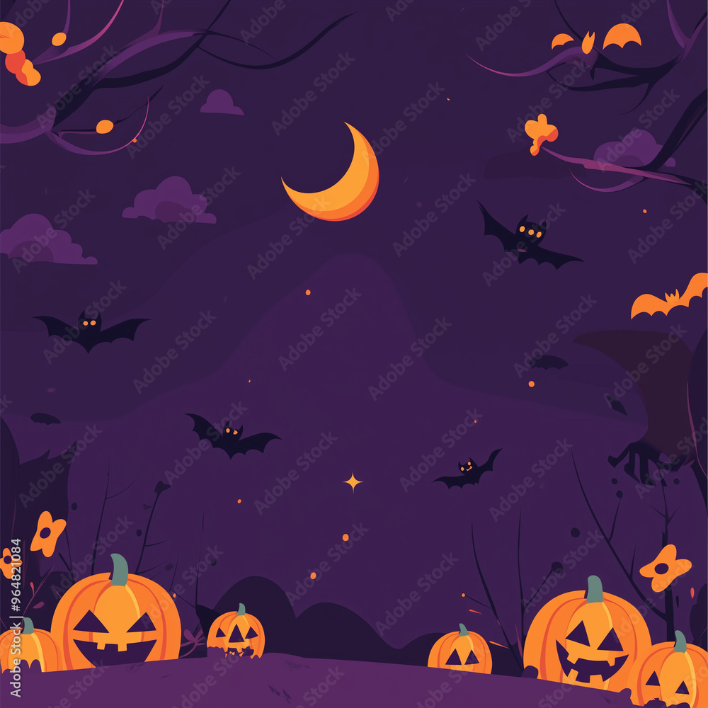 Fototapeta premium halloween background with pumpkins