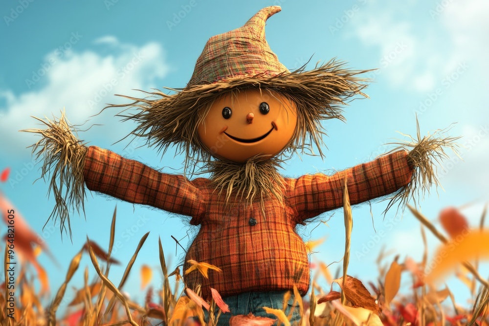 Scarecrow in Tall Grass Field Scarecrow in Tall Grass Field