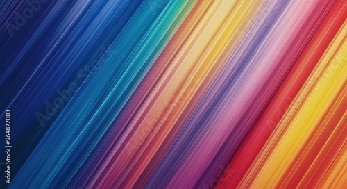 Geometric Rainbow Spectrum Stripes - Abstract Artistic Composition in Modern Style