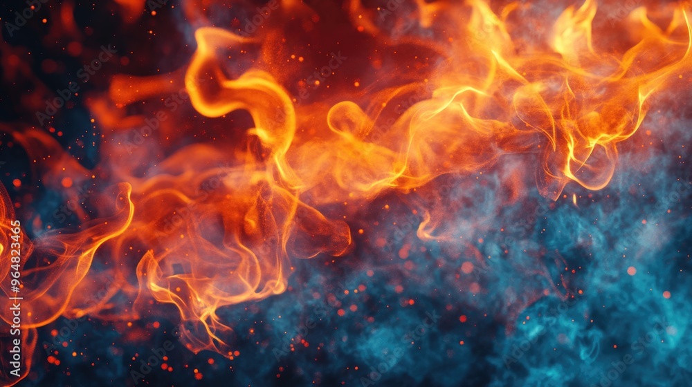Abstract Beauty: A Cold Chaos of Blurred Fire Lines in Bright Artistic Background Abstract Beauty: A Cold Chaos of Blurred Fire Lines in Bright Artistic Background