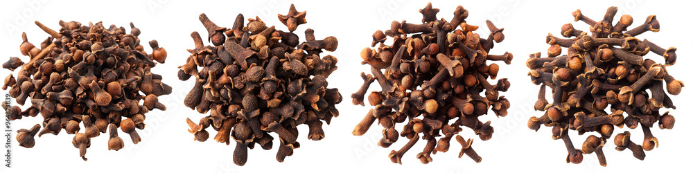 Obraz premium Clove - Aromatic and intense spice Isolated on Clear White Background Highly Detailed 