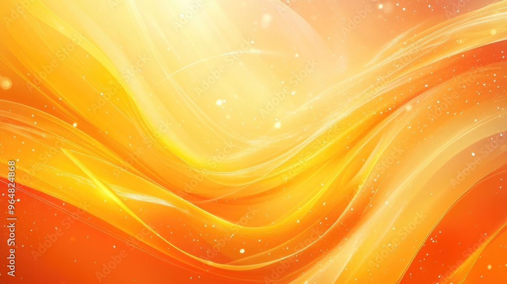 Sunlit Orange Abstract Design: Vibrant Colour Wave on White Wallpaper Sunlit Orange Abstract Design: Vibrant Colour Wave on White Wallpaper