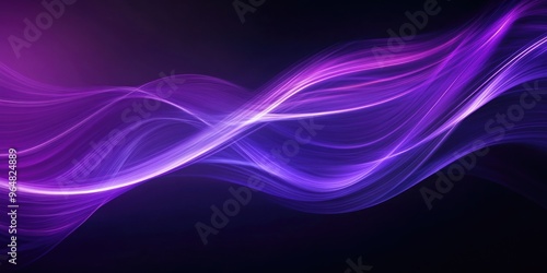 Wallpaper Mural Vibrant Purple Abstract Light Waves Design Torontodigital.ca
