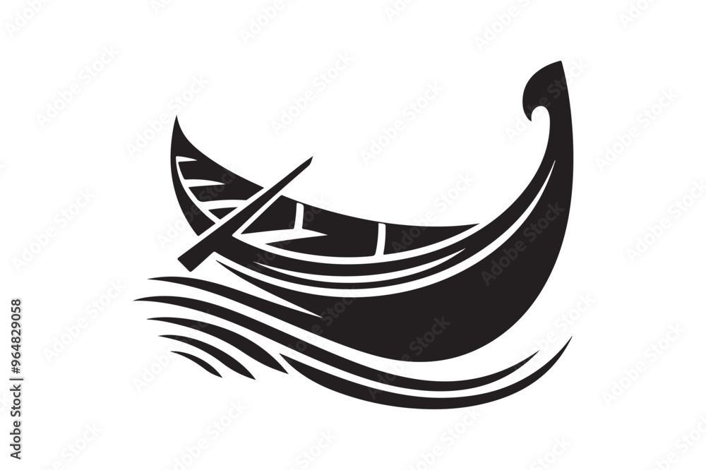 Banana Boat Silhouette Vector Art for Logos and Designs Banana Boat Silhouette Vector Art for Logos and Designs