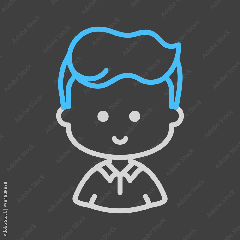Man boy character face avatar vector icon Man boy character face avatar vector icon