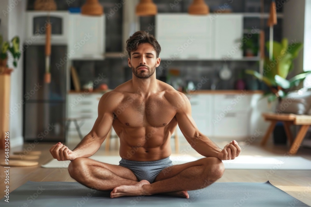 Obraz premium A person practicing yoga, focusing on their breathing and posture