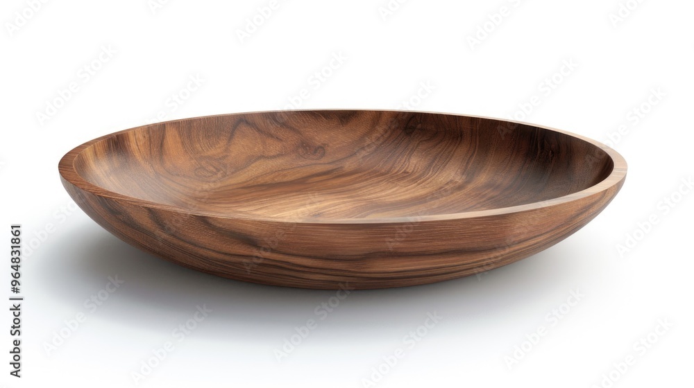 A simple wooden bowl placed on a clean white surface, perfect for food styling or photography props A simple wooden bowl placed on a clean white surface, perfect for food styling or photography props