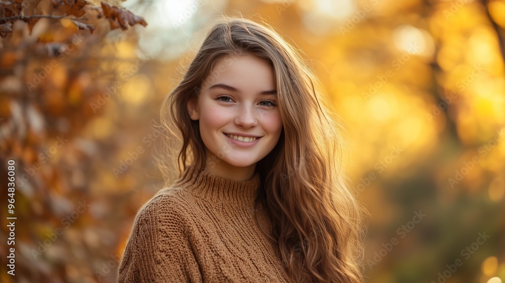 Cute Caucasian girl smiling looking at camera Cute Caucasian girl smiling looking at camera