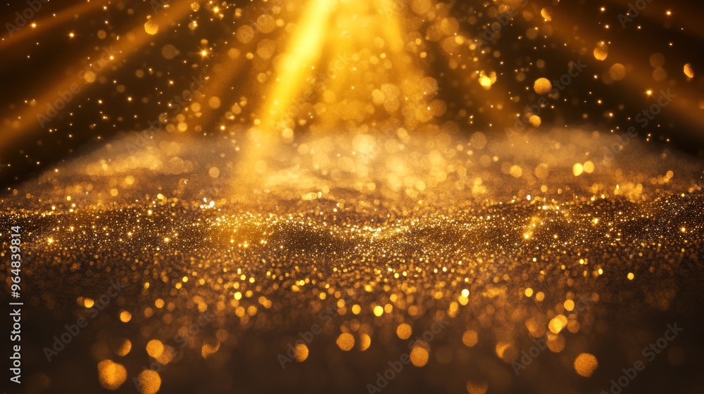 Golden Glitter with Light Rays Golden Glitter with Light Rays