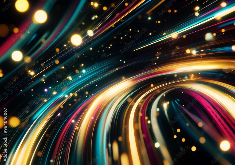 Obraz premium A computer-generated abstract line art illustration featuring numerous diagonal glimmer streaks creates a visually striking backdrop