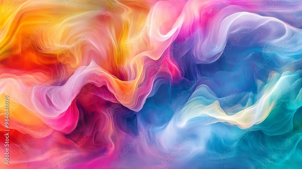 Abstract colorful fractal light illustration with line art Abstract colorful fractal light illustration with line art