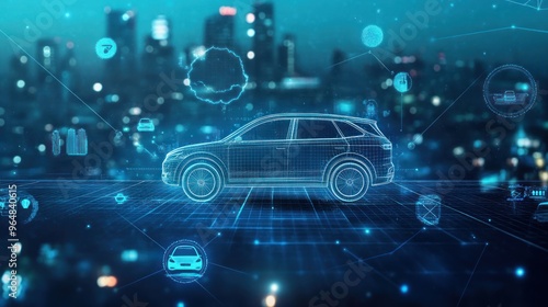 Futuristic Car with Advanced Technology