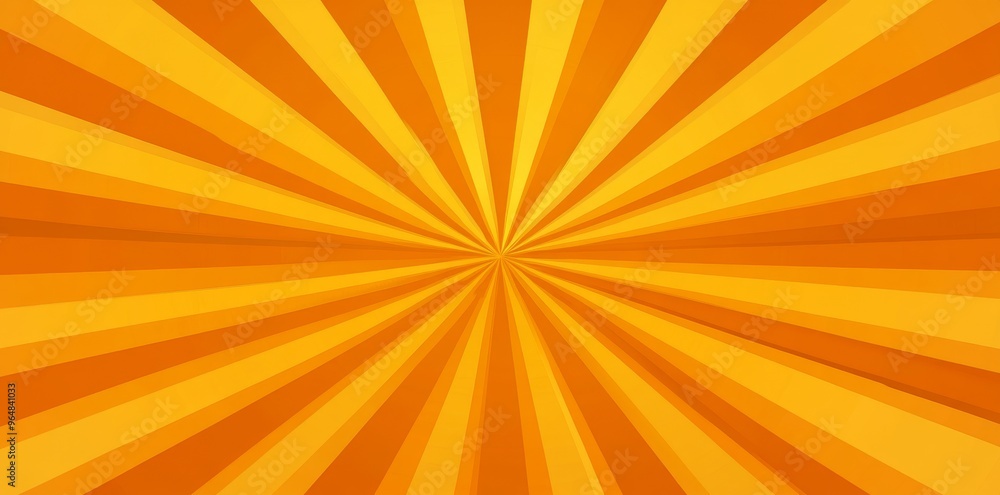 In this abstract orange background, a starburst explosion design is displayed in a line art format In this abstract orange background, a starburst explosion design is displayed in a line art format