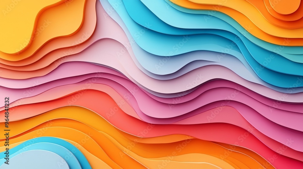A colorful abstract background illustrated with line art A colorful abstract background illustrated with line art
