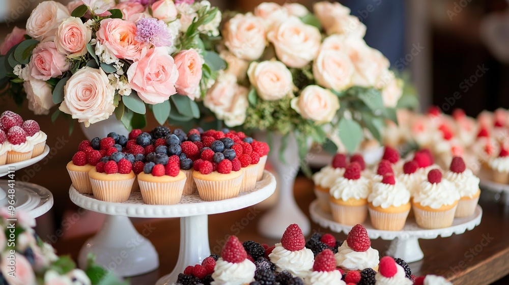 delicious wedding cupcake dessert on the table delicious wedding cupcake dessert on the table
