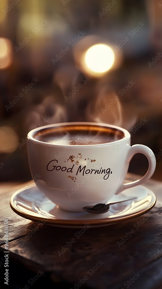 Steaming Cup of Coffee with Steaming Cup of Coffee with