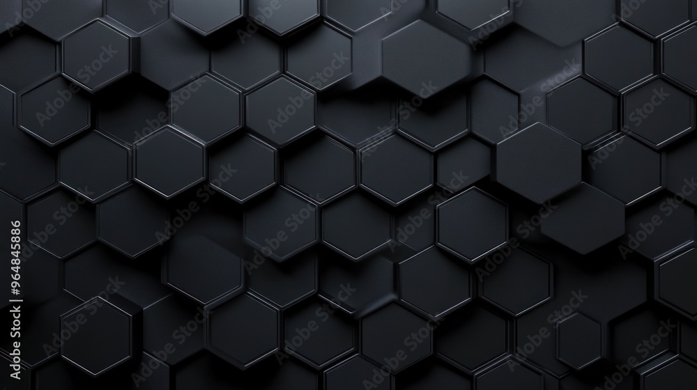 Abstract Black Hexagon Pattern Abstract Black Hexagon Pattern
