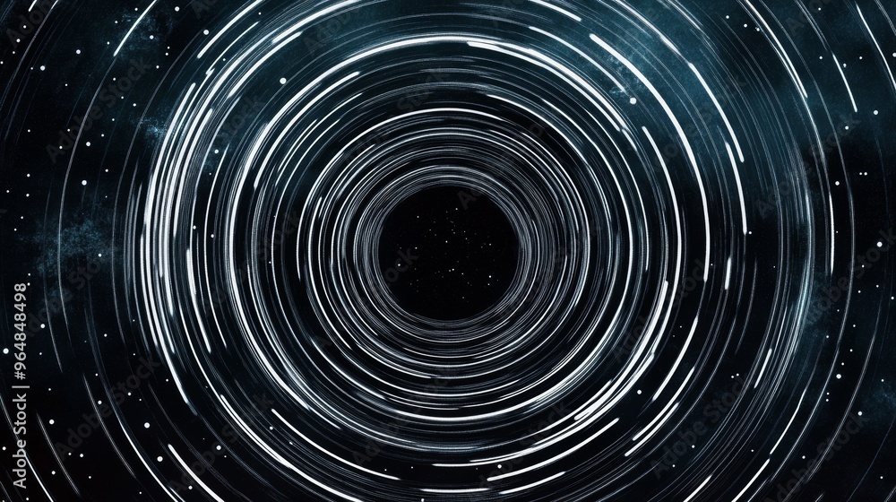 The concept illustration depicts abstract black spiral lines in a linear manner The concept illustration depicts abstract black spiral lines in a linear manner