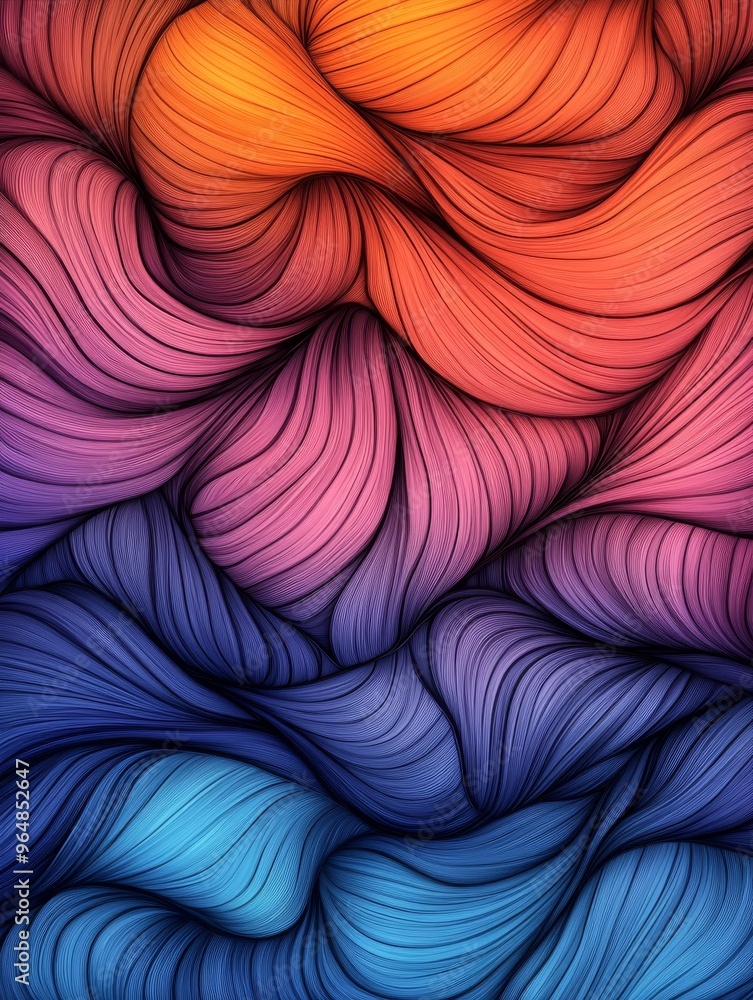 An abstract line art background featuring vibrant colors An abstract line art background featuring vibrant colors