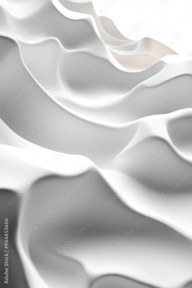 Fototapeta premium Drawing of twisting cylinders in a close-up perspective on a computer-generated background