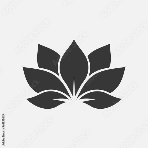 A minimalist lotus flower design emphasizes peace.