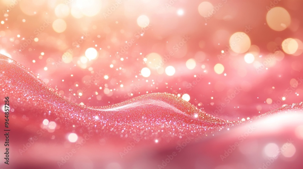 The background of the illustration is an abstract pink background with glitter accents The background of the illustration is an abstract pink background with glitter accents