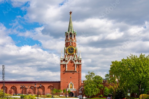 Spasskaya tower of Moscow Kremlin, Russia photo