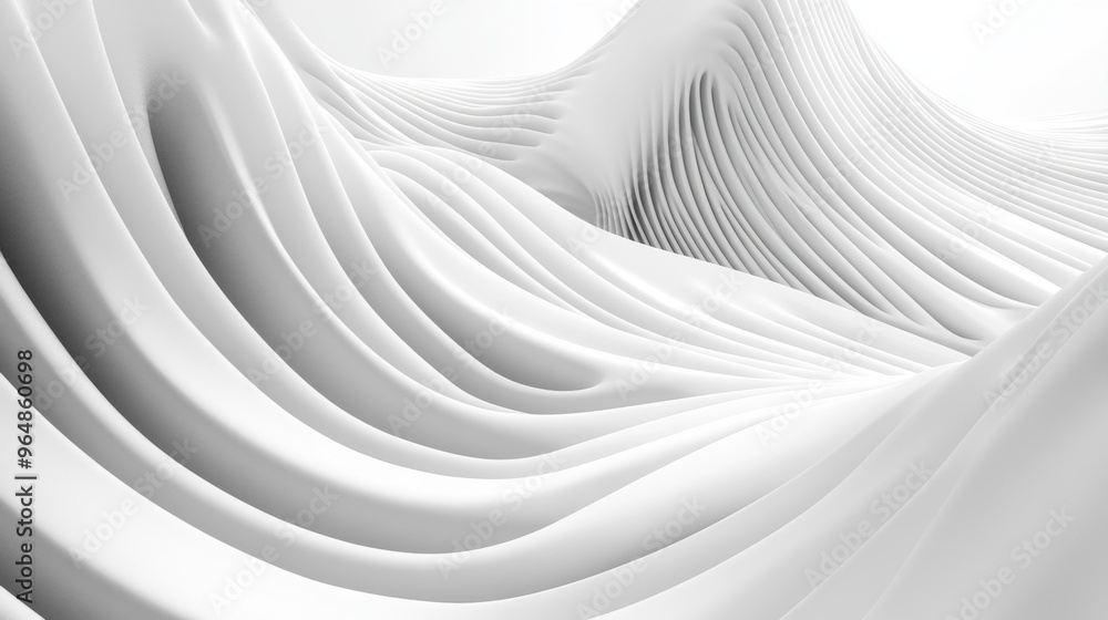 Architectural line art illustration in 3D Architectural line art illustration in 3D