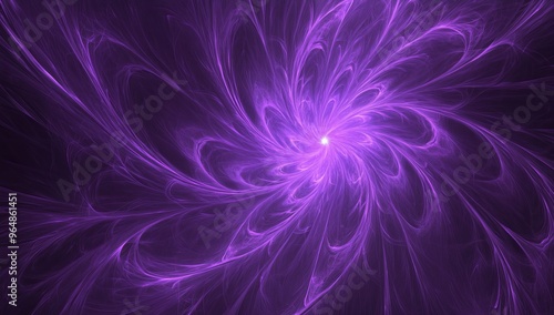 Wallpaper Mural Background with violet outline and glossy elements of a fractal explosion star on a dynamic background Torontodigital.ca