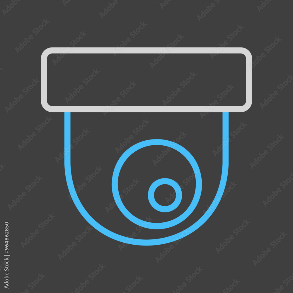 Dome camera vector icon. CCTV, surveillance sign Dome camera vector icon. CCTV, surveillance sign
