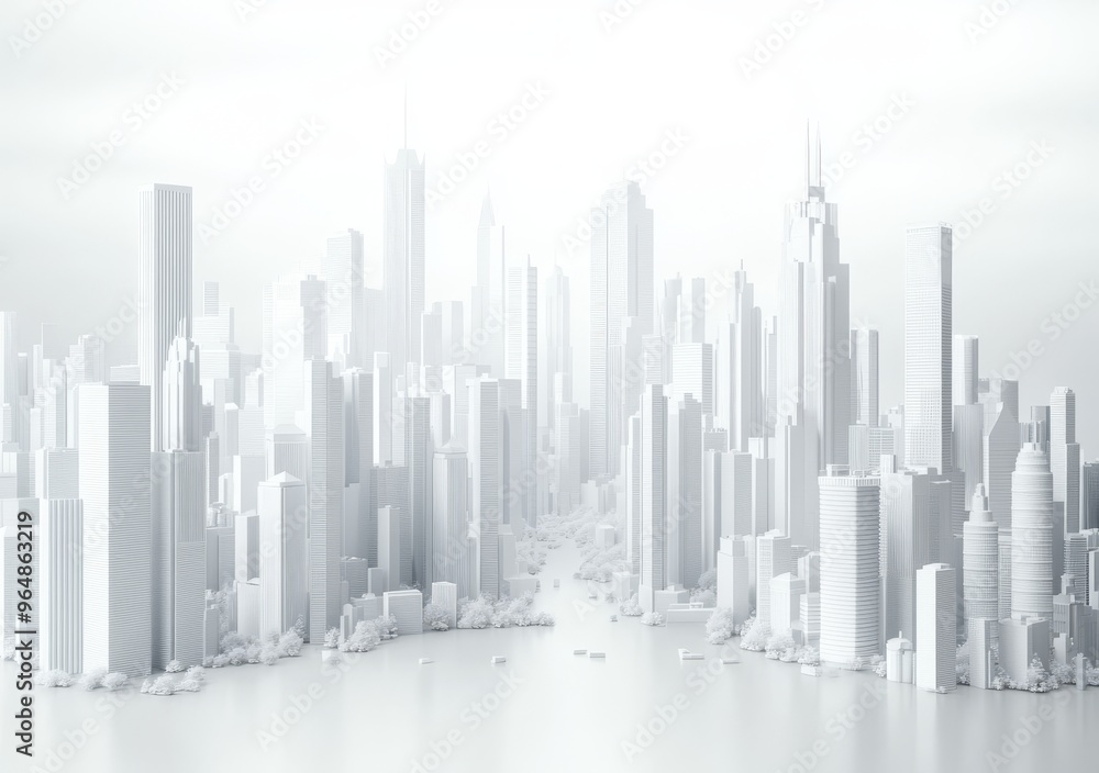 3D abstract illustration of conceptual architecture 3D abstract illustration of conceptual architecture