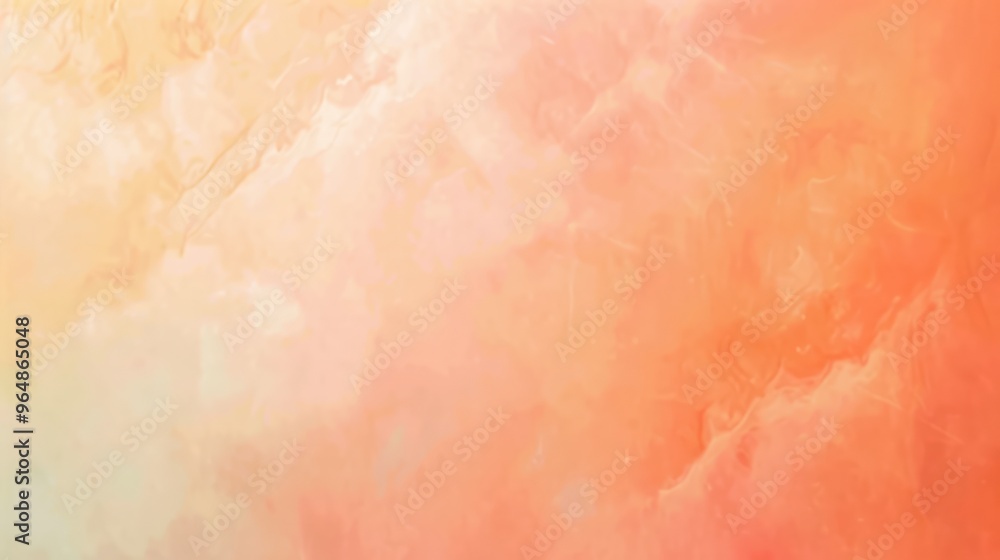 Fototapeta premium Abstract Pastel Orange and Yellow Swirling Clouds