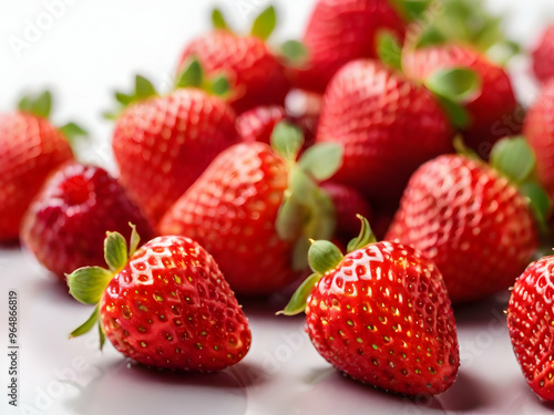 Closeup of the fresh strawberries