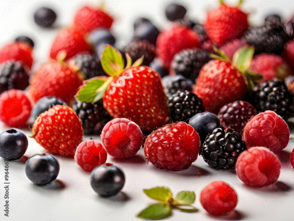 Closeup of the various healthy berries Closeup of the various healthy berries