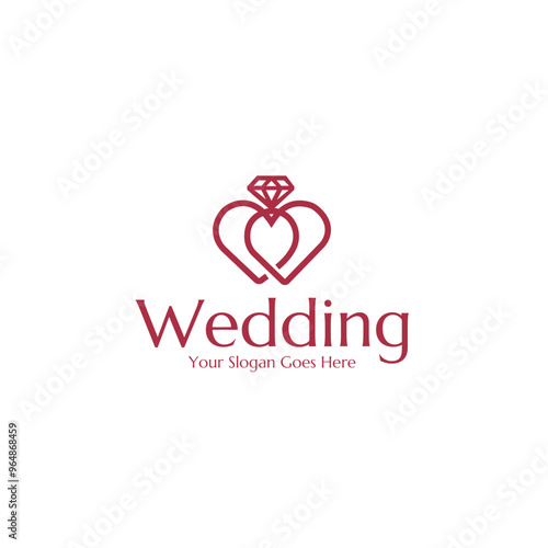 Wedding Planner Logo Design, Elegant and Clean Logo Template