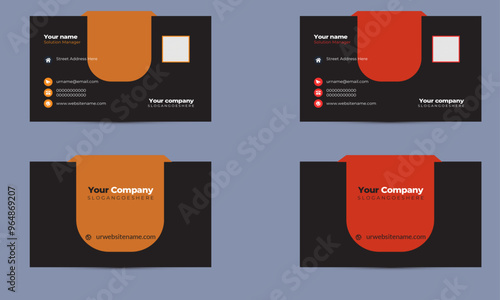 a modern simple and eye-catchy corporate business card design. suitable for all businesses industry. You can easily edit and customize it.