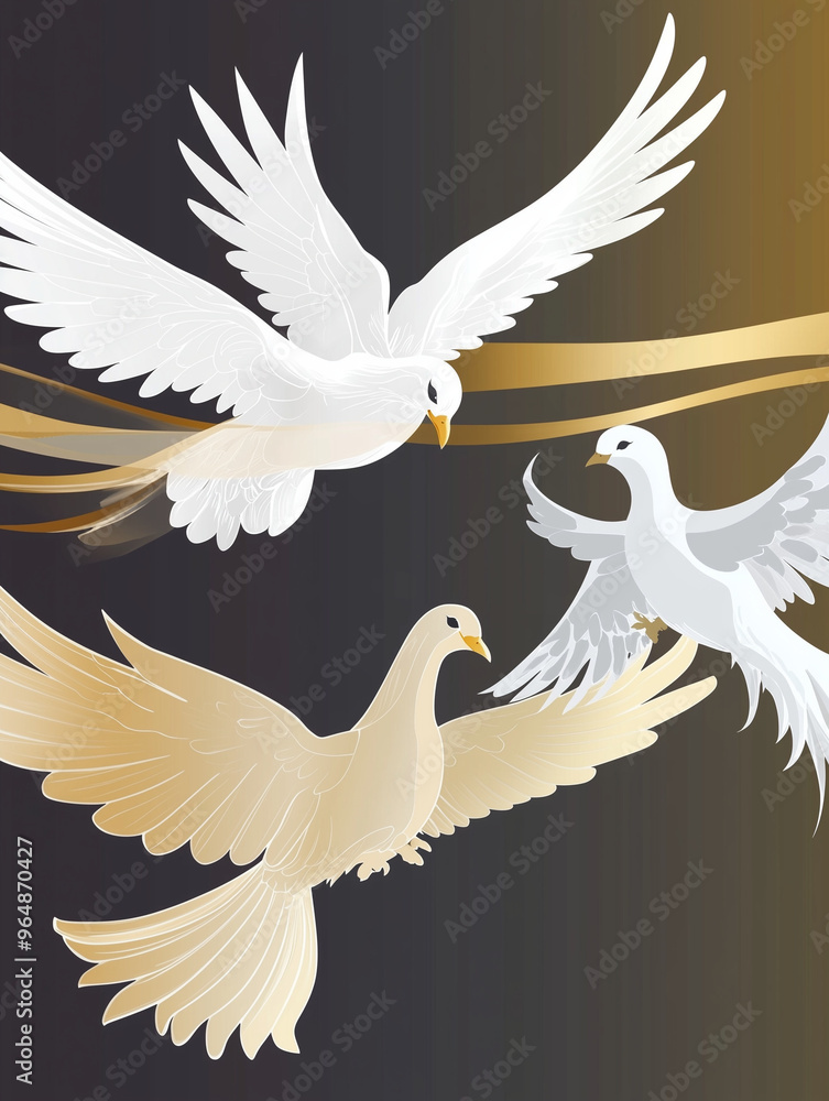 Fototapeta premium dove with wings