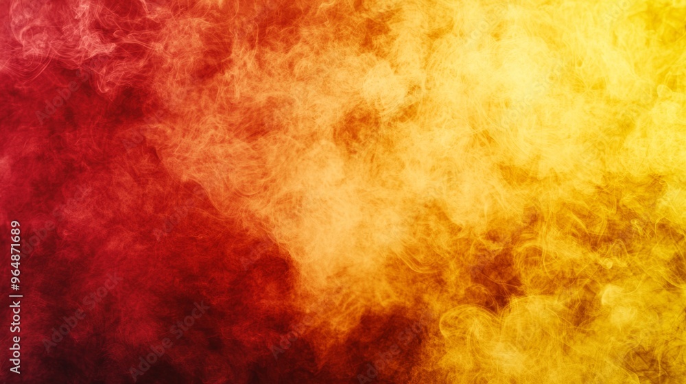 Swirling red and yellow smoke blend harmoniously, creating a captivating abstract background with warm hues, perfect for adding creativity and vibrancy to any project Swirling red and yellow smoke blend harmoniously, creating a captivating abstract background with warm hues, perfect for adding creativity and vibrancy to any project