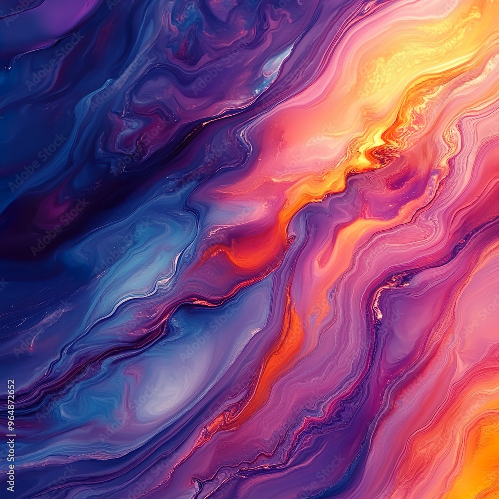 Fluid and dynamic wavy lines with bold colors in an abstract background Fluid and dynamic wavy lines with bold colors in an abstract background