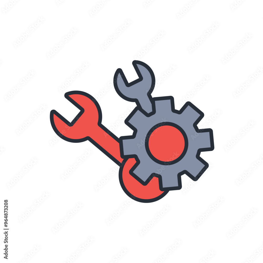 Mechanical engineering icon. vector.Editable stroke.linear style sign for use web design,logo.Symbol illustration. Mechanical engineering icon. vector.Editable stroke.linear style sign for use web design,logo.Symbol illustration.