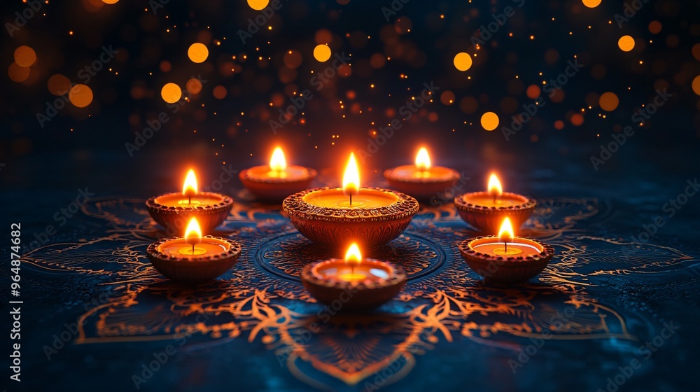 Happy Diwali Lighting diya oil lamps Happy Diwali Lighting diya oil lamps