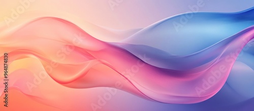 Abstract Gradient Background with Flowing Wavy Lines