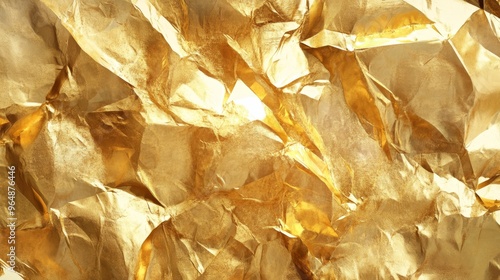 Shiny yellow gold foil texture. Gold foil background