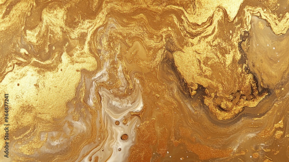 Gold fluid art marbling paint texture. Gold marbling background Gold fluid art marbling paint texture. Gold marbling background