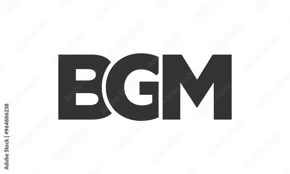 BGM logo design template with strong and modern bold text. Initial based vector logotype featuring simple and minimal typography. Trendy company identity. BGM logo design template with strong and modern bold text. Initial based vector logotype featuring simple and minimal typography. Trendy company identity.