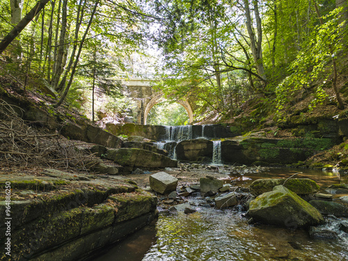 Sitovo waterfall at Rhodopes Mountain, Bulgaria photo